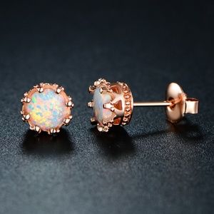 Rosegold Opal Earrings